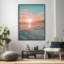 Sunset Surf Wall Art Canvas Print – Coastal Ocean by MyGreatCanvas | Canvas Wall Art Prints | Photo Prints & Wall Decor