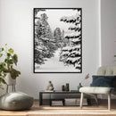 Winter Pine Forest Wall Art Canvas Print, Minimal Winter by MyGreatCanvas | Canvas Wall Art Prints | Photo Prints & Wall Decor