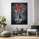 Banksy Inspired Boy Swing Wall Art Canvas Print by MyGreatCanvas | Canvas Wall Art Prints | Photo Prints & Wall Decor