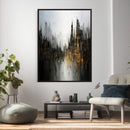 Abstract Urban Wall Art Canvas Print, Gold Black Modern by MyGreatCanvas | Canvas Wall Art Prints | Photo Prints & Wall Decor