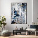 Blue Abstract Wall Art Canvas Print, Gold Black Modern by MyGreatCanvas | Canvas Wall Art Prints | Photo Prints & Wall Decor