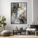 Gray Gold Abstract Wall Art Canvas Print, Textured Modern by MyGreatCanvas | Canvas Wall Art Prints | Photo Prints & Wall Decor