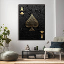 Ace of Spades Wall Art Canvas Print – Black and Gold Playing by MyGreatCanvas | Canvas Wall Art Prints | Photo Prints & Wall Decor