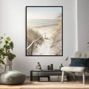 Coastal Beach Path Wall Art Canvas Print – Neutral Ocean by MyGreatCanvas | Canvas Wall Art Prints | Photo Prints & Wall Decor