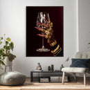 Black Woman Holding Elegant Wine Glass Art, Black Girl Art, by MyGreatCanvas | Canvas Wall Art Prints | Photo Prints & Wall Decor