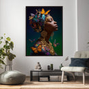 Butterfly Crown Gold Woman Portrait — Monarch Queen Canvas by MyGreatCanvas | Canvas Wall Art Prints | Photo Prints & Wall Decor
