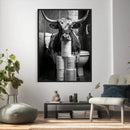 Texas Longhorn Cow Toilet Paper Canvas Wall Art, Funny by MyGreatCanvas | Canvas Wall Art Prints | Photo Prints & Wall Decor