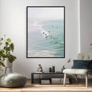 Surfers on Waves Canvas Wall Art, Aerial Ocean Photography by MyGreatCanvas | Canvas Wall Art Prints | Photo Prints & Wall Decor