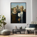 Funny Bathroom Canvas Wall Art, Grant Wood American Gothic by MyGreatCanvas | Canvas Wall Art Prints | Photo Prints & Wall Decor