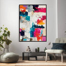Blue Teal Abstract Canvas Wall Art, Modern Textured Painting Print, Navy Orange White Contemporary Art, Neutral Living Room Decor, Office Art by MyGreatCanvas | Canvas Wall Art Prints | Photo Prints & Wall Decor