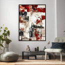 Blue Teal Abstract Canvas Wall Art, Modern Textured Painting Print, Navy Orange White Contemporary Art, Neutral Living Room Decor, Office Art by MyGreatCanvas | Canvas Wall Art Prints | Photo Prints & Wall Decor