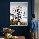 Personalized Street Sign Art Canvas Print by MyGreatCanvas | Canvas Wall Art Prints | Photo Prints & Wall Decor
