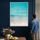 Aerial Turquoise Beach Wall Art Canvas Print – Minimal by MyGreatCanvas | Canvas Wall Art Prints | Photo Prints & Wall Decor