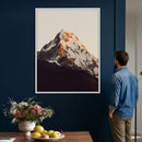 Golden Peak Mountain Wall Art Canvas Print, Minimal Alpine by MyGreatCanvas | Canvas Wall Art Prints | Photo Prints & Wall Decor