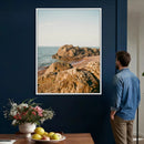 Rocky Coastline Wall Art Canvas Print, Minimal Coastal by MyGreatCanvas | Canvas Wall Art Prints | Photo Prints & Wall Decor
