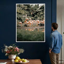 Flamingo Wall Art Canvas Print, Tropical Wildlife Scene by MyGreatCanvas | Canvas Wall Art Prints | Photo Prints & Wall Decor