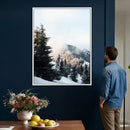 Snowy Mountain Forest Wall Art Canvas Print, Winter Pine by MyGreatCanvas | Canvas Wall Art Prints | Photo Prints & Wall Decor