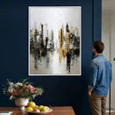 Abstract New York Wall Art Canvas Print, Gold Black Modern by MyGreatCanvas | Canvas Wall Art Prints | Photo Prints & Wall Decor