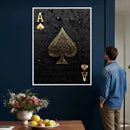 Ace of Spades Wall Art Canvas Print – Black and Gold Playing by MyGreatCanvas | Canvas Wall Art Prints | Photo Prints & Wall Decor