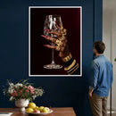 Black Woman Holding Elegant Wine Glass Art, Black Girl Art, by MyGreatCanvas | Canvas Wall Art Prints | Photo Prints & Wall Decor