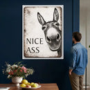 Funny Donkey Bathroom Wall Art Canvas Print, Nice Ass Farm by MyGreatCanvas | Canvas Wall Art Prints | Photo Prints & Wall Decor