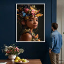 Butterfly Crown Gold Woman Portrait — Monarch Queen Canvas by MyGreatCanvas | Canvas Wall Art Prints | Photo Prints & Wall Decor