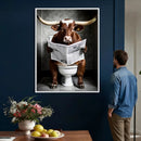 Texas Longhorn Cow Toilet Paper Canvas Wall Art, Funny by MyGreatCanvas | Canvas Wall Art Prints | Photo Prints & Wall Decor