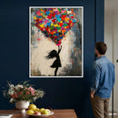 Banksy Street Art Canvas Wall Art, Girl Heart Balloons by MyGreatCanvas | Canvas Wall Art Prints | Photo Prints & Wall Decor