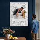 Wedding Guest Book Alternative Wall Art Canvas Print, Personalized Wedding Signature Poster, Custom Couple Photo Guestbook Canvas, Bridal Shower Reception Decor by MyGreatCanvas | Canvas Wall Art Prints | Photo Prints & Wall Decor
