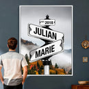 Personalized Street Sign Art Canvas Print by MyGreatCanvas | Canvas Wall Art Prints | Photo Prints & Wall Decor