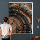 Abstract Tree Rings Wall Art Canvas Print Wood Grain Rings