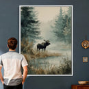 Watercolor Abstract Moose Wall Art Canvas Print – Wildlife by MyGreatCanvas | Canvas Wall Art Prints | Photo Prints & Wall Decor