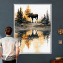 Abstract Moose Forest Wall Art Canvas Print – Wildlife by MyGreatCanvas | Canvas Wall Art Prints | Photo Prints & Wall Decor