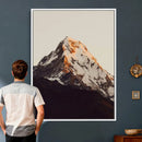 Golden Peak Mountain Wall Art Canvas Print, Minimal Alpine by MyGreatCanvas | Canvas Wall Art Prints | Photo Prints & Wall Decor