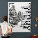 Winter Pine Forest Wall Art Canvas Print, Minimal Winter by MyGreatCanvas | Canvas Wall Art Prints | Photo Prints & Wall Decor