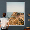 Rocky Coastline Wall Art Canvas Print, Minimal Coastal by MyGreatCanvas | Canvas Wall Art Prints | Photo Prints & Wall Decor