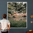Flamingo Wall Art Canvas Print, Tropical Wildlife Scene by MyGreatCanvas | Canvas Wall Art Prints | Photo Prints & Wall Decor