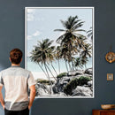 Tropical Trees Beach Wall Art Canvas Print, Coastal Ocean by MyGreatCanvas | Canvas Wall Art Prints | Photo Prints & Wall Decor