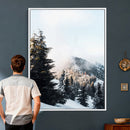 Snowy Mountain Forest Wall Art Canvas Print, Winter Pine by MyGreatCanvas | Canvas Wall Art Prints | Photo Prints & Wall Decor