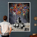 Banksy Inspired Boy Wall Art Canvas Print, Graffiti Balloon by MyGreatCanvas | Canvas Wall Art Prints | Photo Prints & Wall Decor