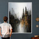 Abstract Urban Wall Art Canvas Print, Gold Black Modern by MyGreatCanvas | Canvas Wall Art Prints | Photo Prints & Wall Decor