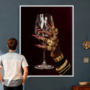 Black Woman Holding Elegant Wine Glass Art, Black Girl Art, by MyGreatCanvas | Canvas Wall Art Prints | Photo Prints & Wall Decor