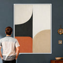 Geometric Abstract Wall Art Canvas Print, Orange Blue by MyGreatCanvas | Canvas Wall Art Prints | Photo Prints & Wall Decor