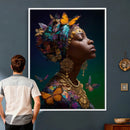Butterfly Crown Gold Woman Portrait — Monarch Queen Canvas by MyGreatCanvas | Canvas Wall Art Prints | Photo Prints & Wall Decor