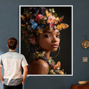 Butterfly Crown Gold Woman Portrait — Monarch Queen Canvas by MyGreatCanvas | Canvas Wall Art Prints | Photo Prints & Wall Decor