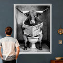 Texas Longhorn Cow Toilet Paper Canvas Wall Art, Funny by MyGreatCanvas | Canvas Wall Art Prints | Photo Prints & Wall Decor