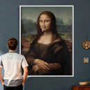 Funny Bathroom Canvas Wall Art Print, Mona Lisa Clothespin by MyGreatCanvas | Canvas Wall Art Prints | Photo Prints & Wall Decor