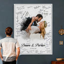 Wedding Guest Book Alternative Wall Art Canvas Print, Personalized Wedding Signature Poster, Custom Couple Photo Guestbook Canvas, Bridal Shower Reception Decor by MyGreatCanvas | Canvas Wall Art Prints | Photo Prints & Wall Decor