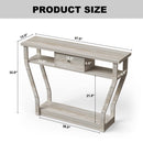 Curved Frame Modern Console Table with Storage Drawer for Entryway by DirectDeals