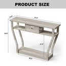 Curved Frame Modern Console Table with Storage Drawer for Entryway by LJGDeals